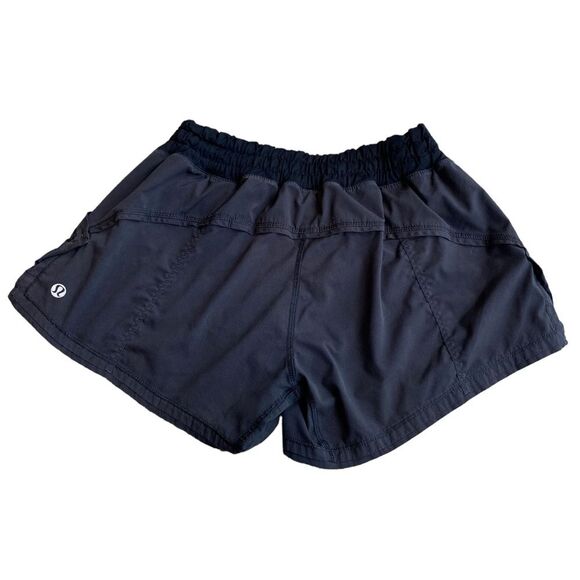 Lululemon Women’s‎ 2 Track That Lined Arhletic Shorts Black Workout Sporty Gym - Picture 3 of 8